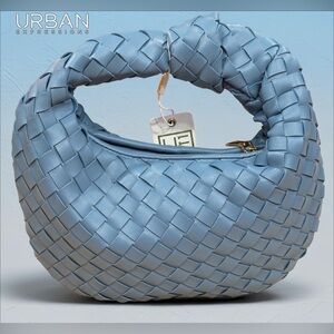 Urban Expressions Light Denim Blue Woven Knotted Hobo
Bag NEW WITH TAGS!